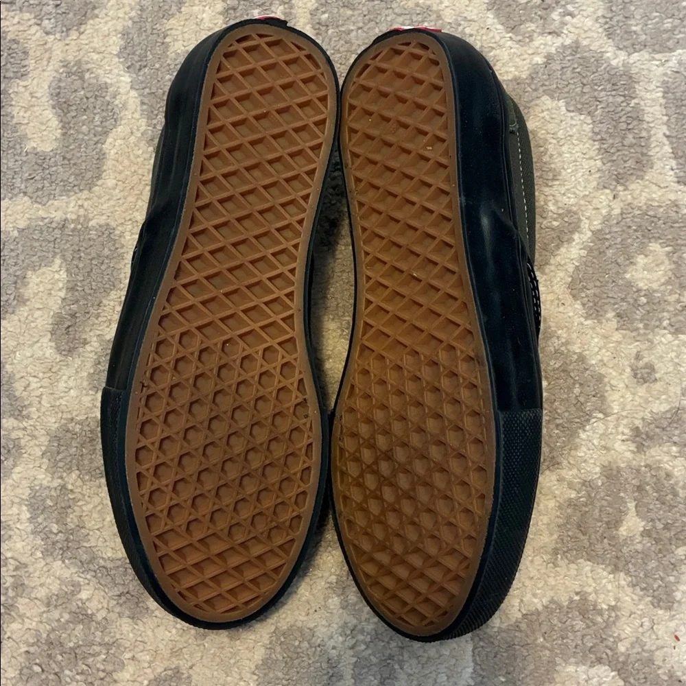Vans Classic Two Tone Slip On Suede Sneaker Green Black